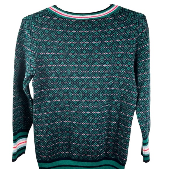 J. Crew Tippi Sweater | Festive Fair Isle | Merino Wool size small - Picture 4 of 7